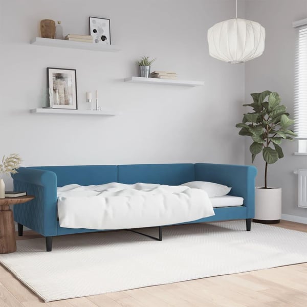 vidaXL daybed 90x200 cm velour blå