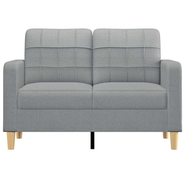 vidaXL 2-sitssoffa ljusgrå 120 cm tyg