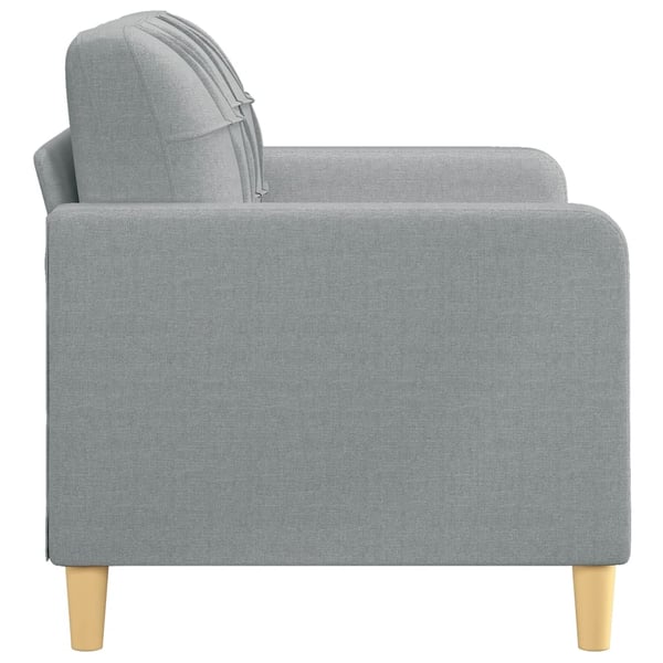 vidaXL 2-sitssoffa ljusgrå 120 cm tyg