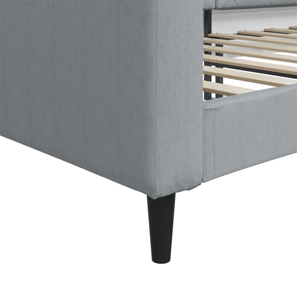 vidaXL daybed 100x200 cm stof lysegrå