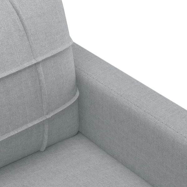 vidaXL lænestol 60 cm stof lysegrå