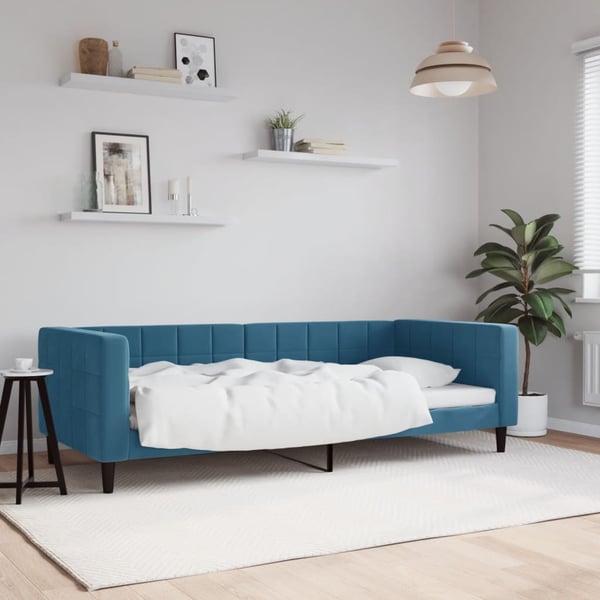 vidaXL daybed 90x200 cm velour blå