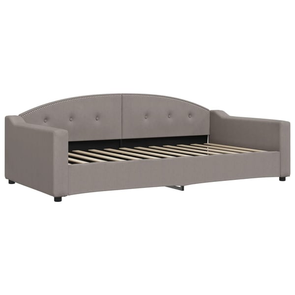 vidaXL daybed 100x200 cm stof gråbrun