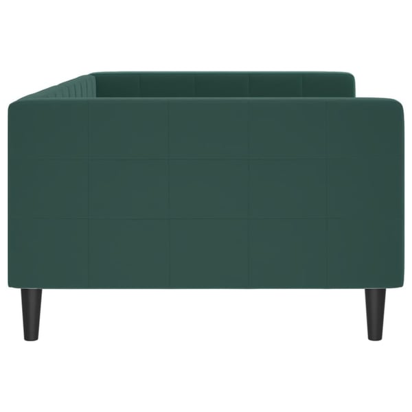 vidaXL daybed 100x200 cm velour mørkegrøn