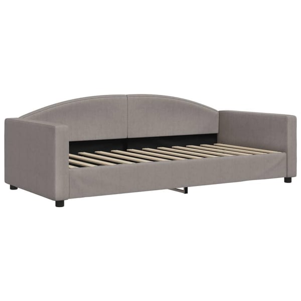 vidaXL daybed 90x200 cm stof gråbrun