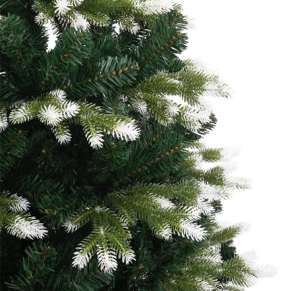 vidaXL kunstigt juletræ med sne 210 cm hængslet