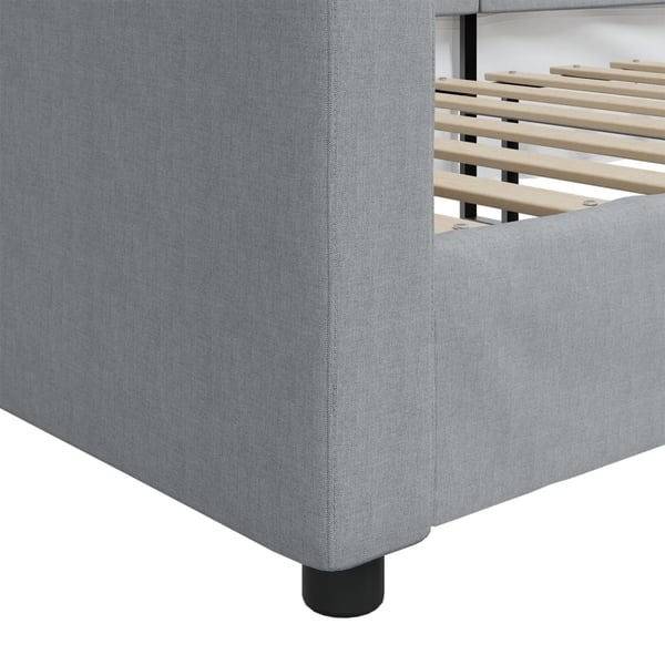 vidaXL daybed 90x190 cm stof lysegrå