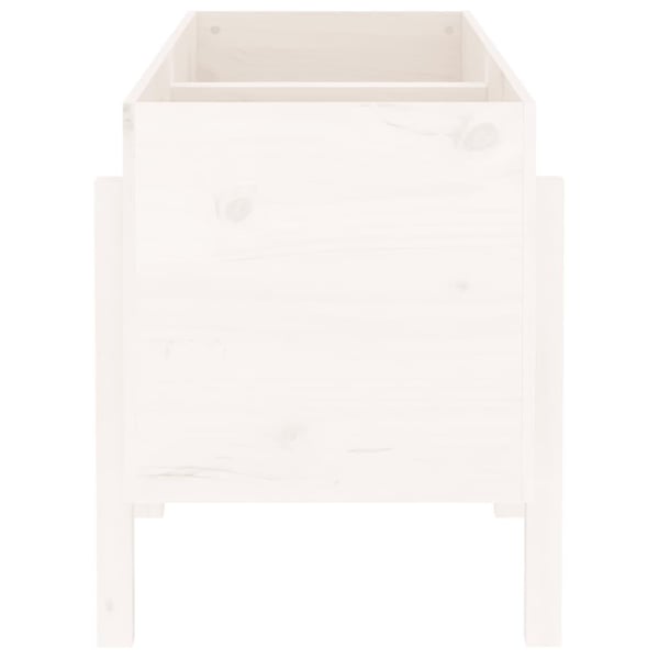 vidaXL Høybed for hage hvit 121x50x57 cm heltre furu