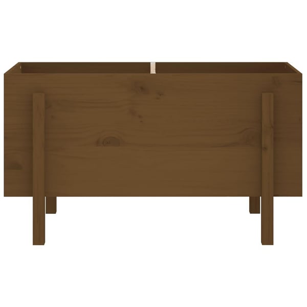 vidaXL højbed 101x50x57 cm massivt fyrretræ gyldenbrun