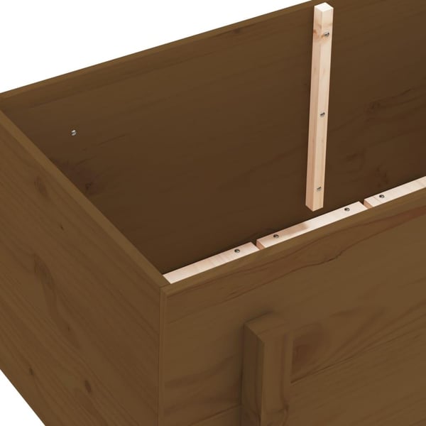 vidaXL højbed 101x50x57 cm massivt fyrretræ gyldenbrun
