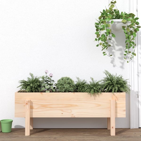 vidaXL højbed 101x30x38 cm massivt fyrretræ