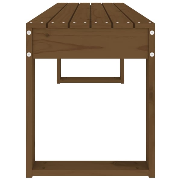 vidaXL Hagebenk honningbrun 110x38x45 cm heltre furu