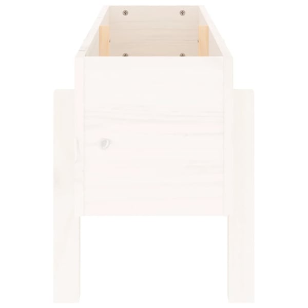 vidaXL Høybed for hage hvit 101x30x38 cm heltre furu