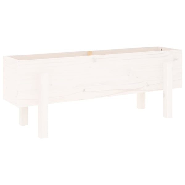 vidaXL Høybed for hage hvit 101x30x38 cm heltre furu