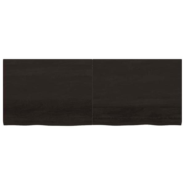 vidaXL Benkeplate til bad mørkebrun 160x60x(2-4) cm behandlet heltre