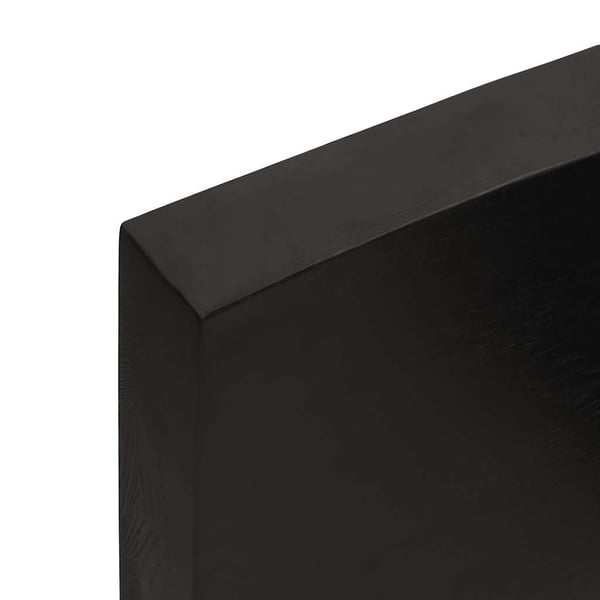 vidaXL Benkeplate til bad mørkebrun 120x40x(2-6) cm behandlet heltre