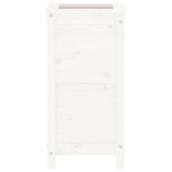 vidaXL Hageplantekasse hvit 40x40x78 cm heltre furu