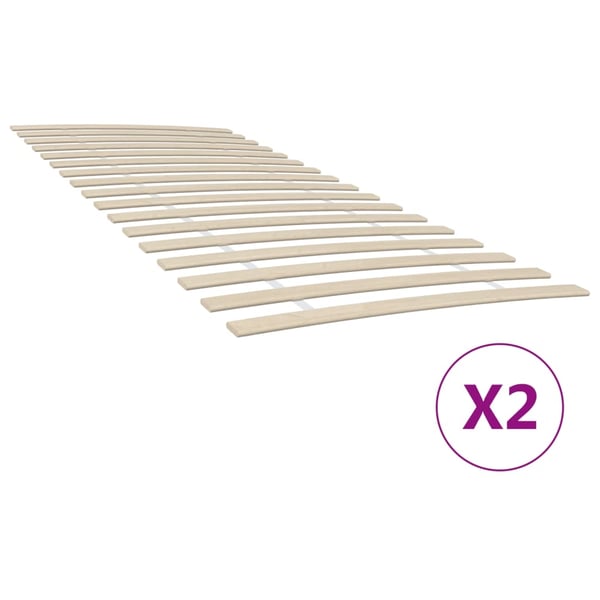 vidaXL Sengebunnsutskiftning med 34 lameller 2 stk 90x200 cm