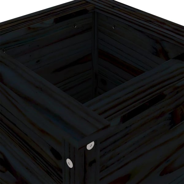 vidaXL plantekasse 40x40x78 cm massivt fyrretræ sort