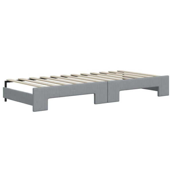 vidaXL daybed med udtræk 80x200 cm stof lysegrå