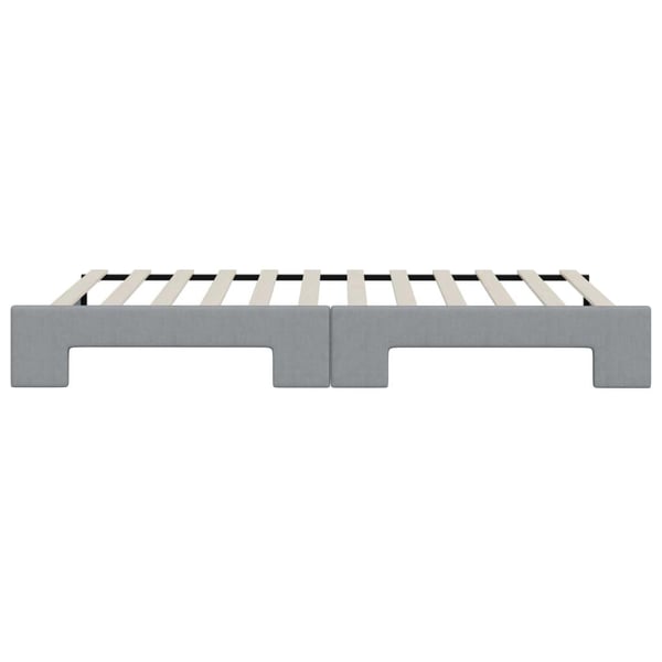 vidaXL daybed med udtræk 80x200 cm stof lysegrå