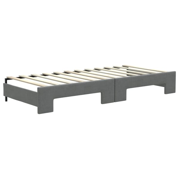 vidaXL daybed med udtræk og madras 80x200 cm stof mørkegrå