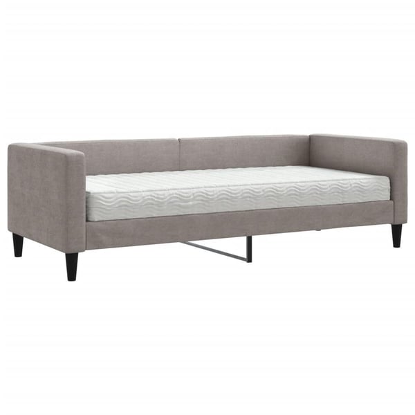 vidaXL daybed med madras 80x200 cm stof gråbrun