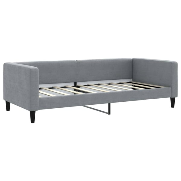 vidaXL daybed med madras 90x190 cm stof lysegrå