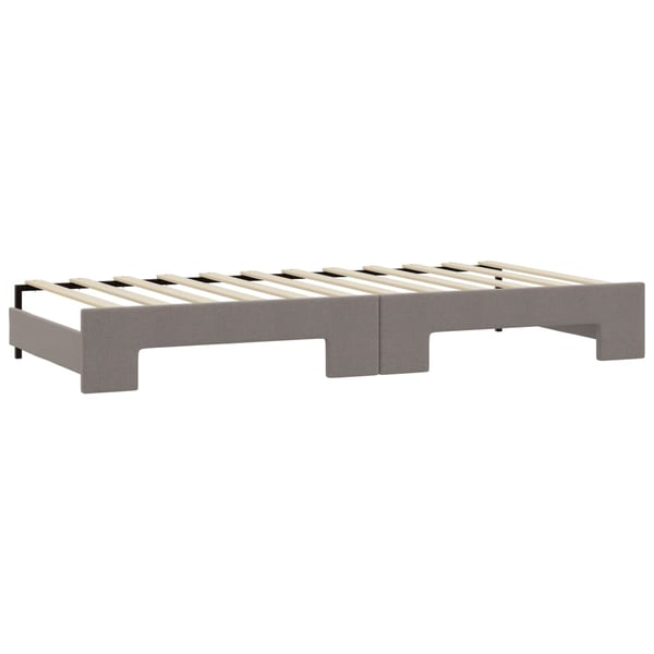 vidaXL daybed med udtræk og madras 80x200 cm stof gråbrun