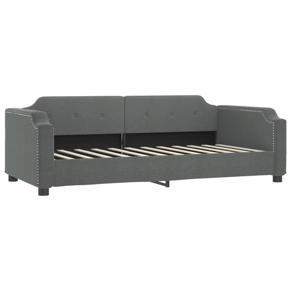 vidaXL daybed med udtræk 90x200 cm stof mørkegrå