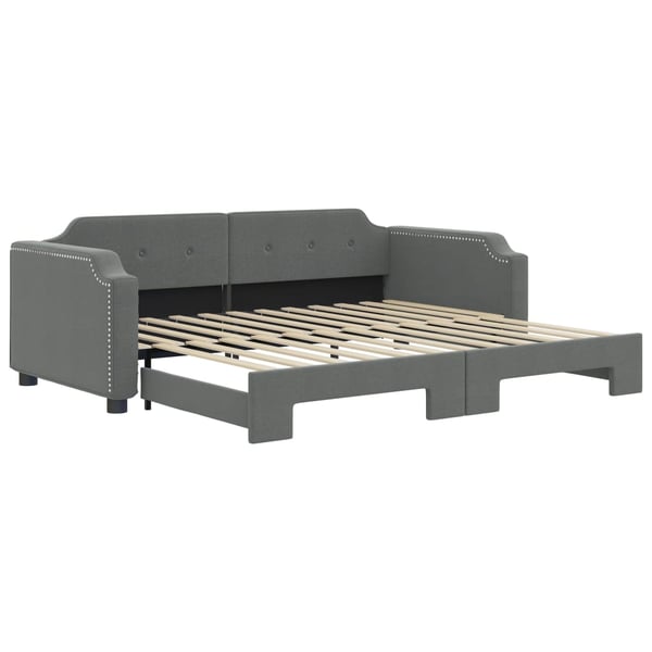 vidaXL daybed med udtræk 100x200 cm stof mørkegrå