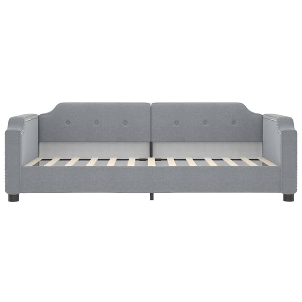 vidaXL daybed med udtræk 90x200 cm stof lysegrå