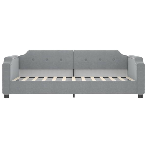 vidaXL daybed med udtræk 100x200 cm stof lysegrå