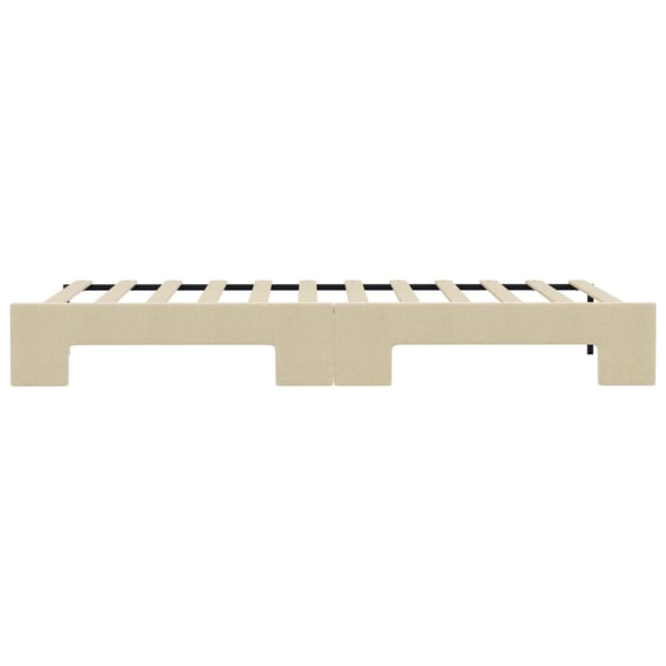 vidaXL Dagbädd utdragbar gräddvit 90x200 cm tyg