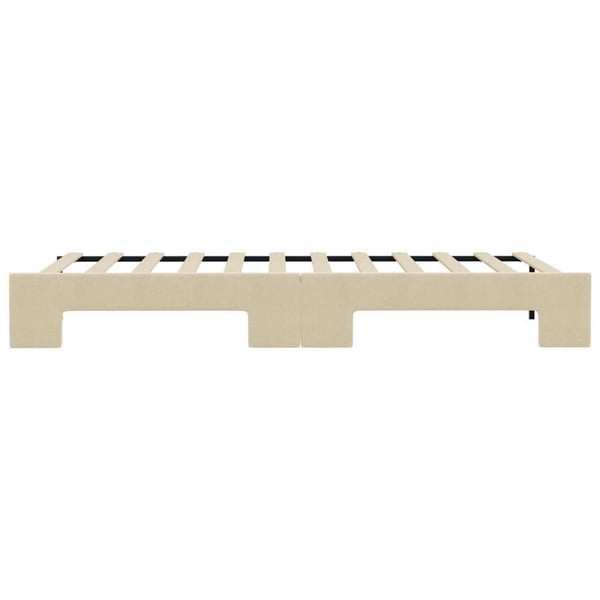 vidaXL daybed med udtræk 90x200 cm stof cremefarvet