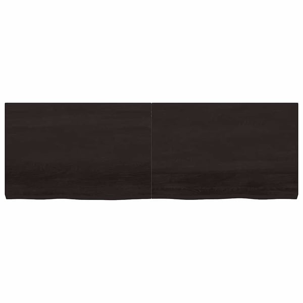 vidaXL Benkeplate til bad mørkebrun 180x60x(2-6) cm behandlet heltre