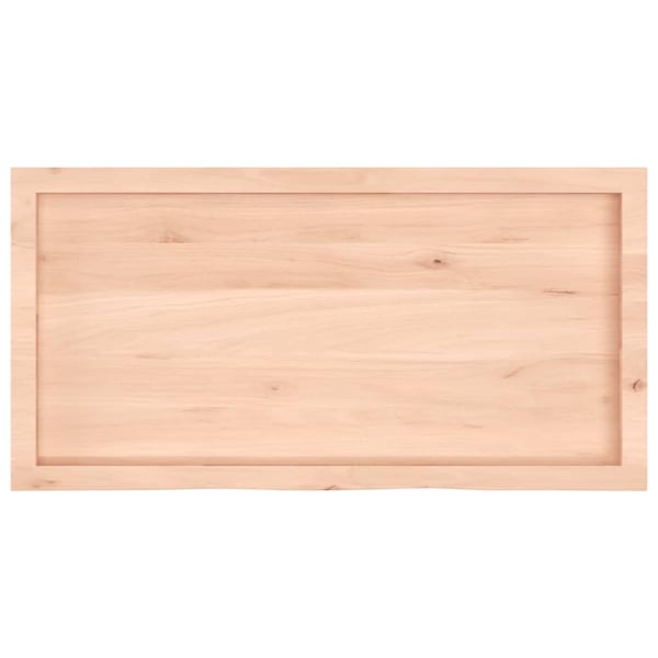 vidaXL Bordplate 100x50x(2-4) cm ubehandlet heltre eik