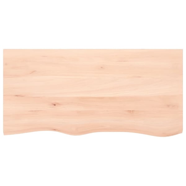 vidaXL Bordplate 100x50x(2-4) cm ubehandlet heltre eik