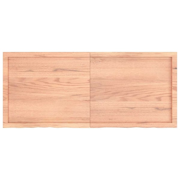 vidaXL Bordplate lysebrun 140x60x(2-4) cm behandlet heltre eik
