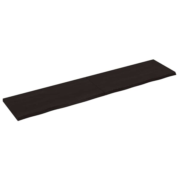vidaXL Benkeplate til bad mørkebrun 220x50x(2-4) cm behandlet heltre
