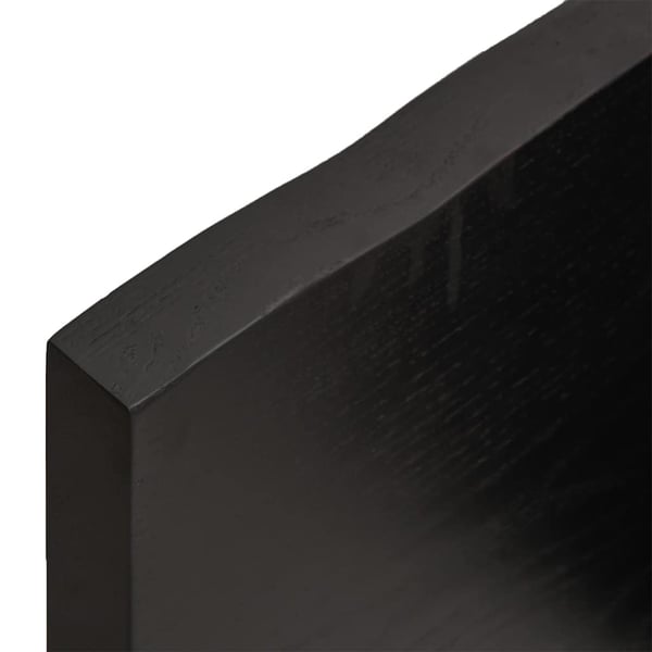 vidaXL Benkeplate til bad mørkebrun 220x50x(2-4) cm behandlet heltre