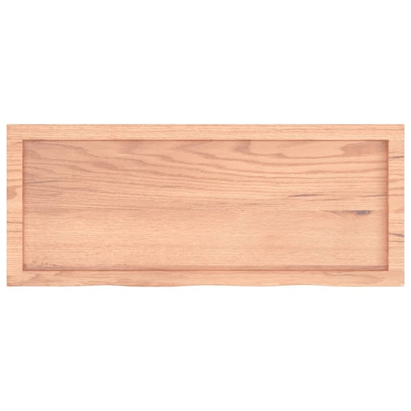 vidaXL Bordplate lysebrun 100x40x(2-4) cm behandlet heltre eik