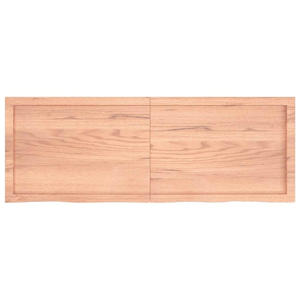 vidaXL Bordplate lysebrun 140x50x(2-4) cm behandlet heltre eik