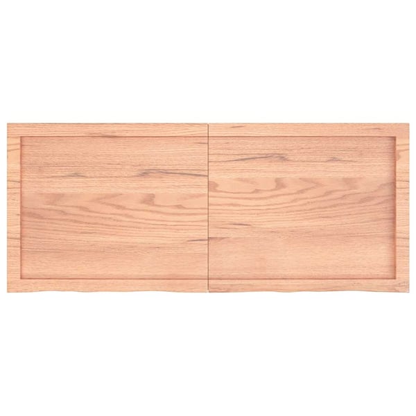 vidaXL Bordplate lysebrun 120x50x(2-4) cm behandlet heltre eik