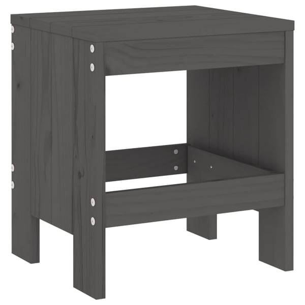vidaXL Hagekrakker 2 stk grå 40x36x45 cm heltre furu