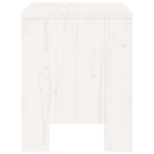 vidaXL Hagekrakker 2 stk hvit 40x36x45 cm heltre furu