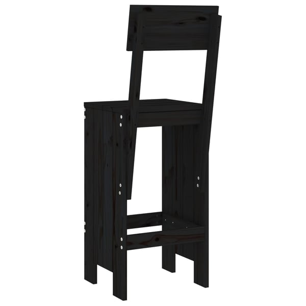 vidaXL Barkrakker 2 stk svart 40x48,5x115,5 cm heltre furu