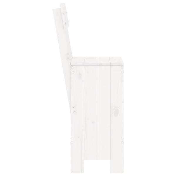 vidaXL Barkrakker 2 stk hvit 40x48,5x115,5 cm heltre furu