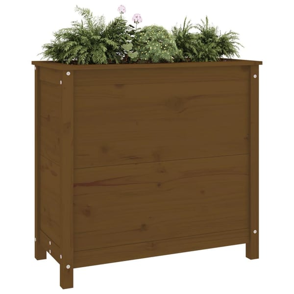 vidaXL Plantekasse honningbrun 82,5x40x78 cm heltre furu
