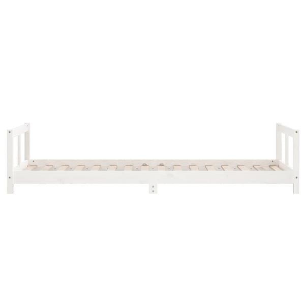 vidaXL sengeramme til juniorseng 90x200 cm massivt fyrretræ hvid